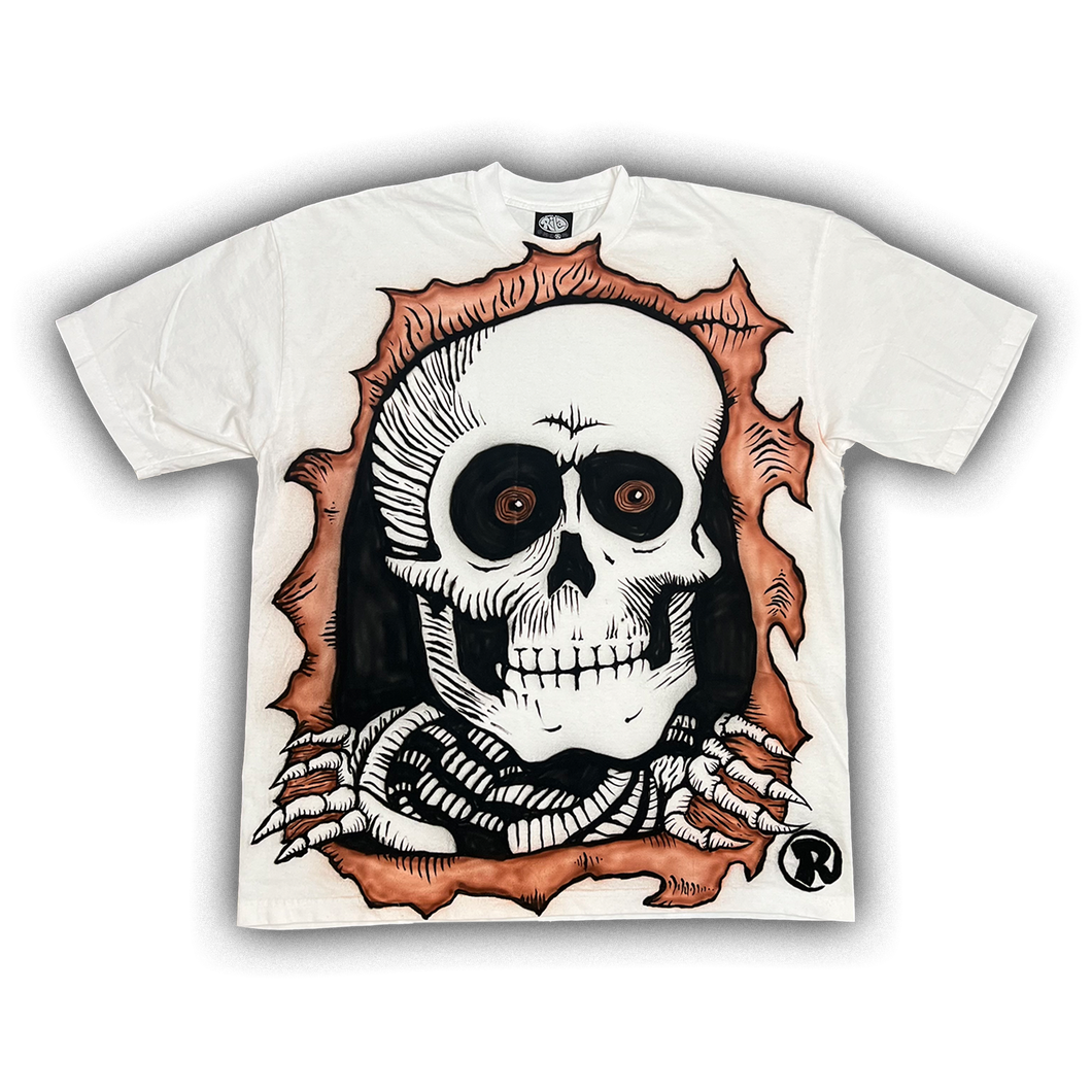 *XL* Powell Skeleton Airbrushed Tee